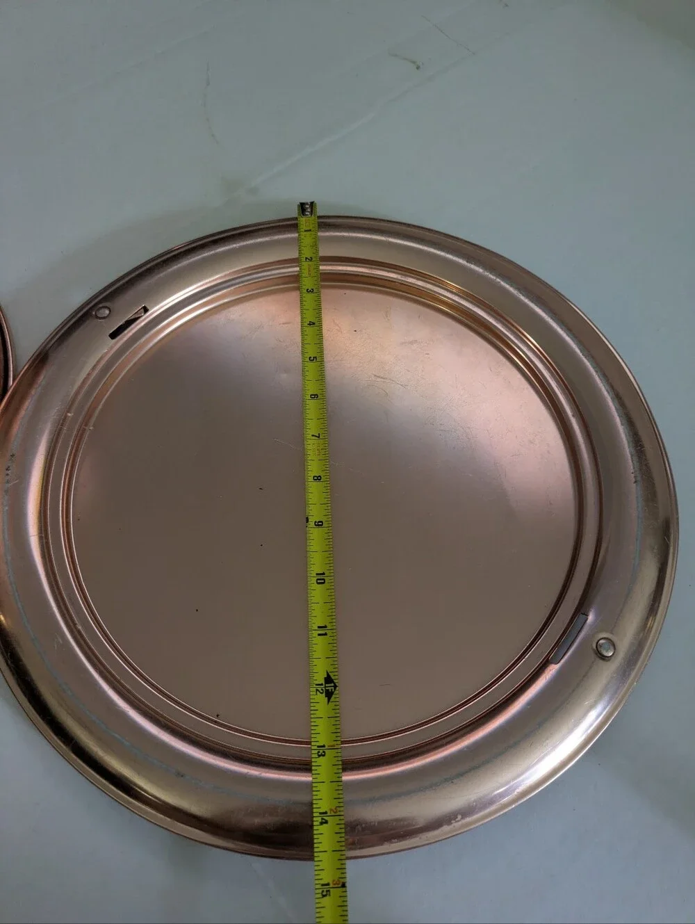 Mid- century copper aluminum cake carrier. West Bend Brand.